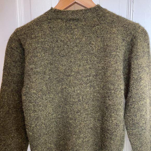 Jamieson’s Shetland Wool Sweater Scottish Green Heather Scotland Fair Isle Wool - Picture 9 of 14